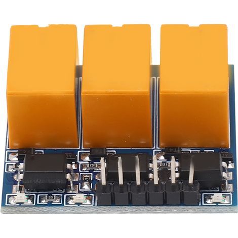 Petit module de relais HK DC3.3-5V, indicateur lumineux, Micro carte anti-interférence avec optocoupleur à 3 canaux (1/5)