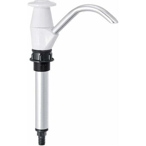 Bomba de agua potable, bomba de agua manual, prensa de agua manual, bomba de agua para fregadero de caravana, remolque de camping de doble acción, herramienta de bombeo de repuesto para camping (blanc (1/4)