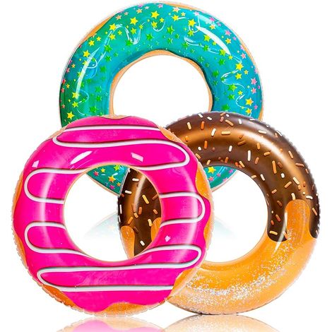 Flotteurs de Piscine gonflables avec Paillettes 32.5" /82.55cm(3 Packs), Tubes de flotteurs de Piscine Donut (1/4)