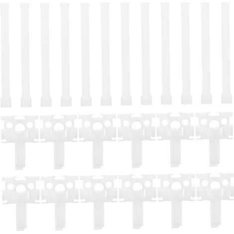 12ensembles Réparation pour Stores Verticaux Kits De Remplacement De Panneaux Blinds avec Accessoires De Rideaux Blancs pour Réparation Et Entretien (1/5)