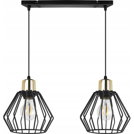 Hängelampe, Deckenleuchter, Drahtschirm, LED