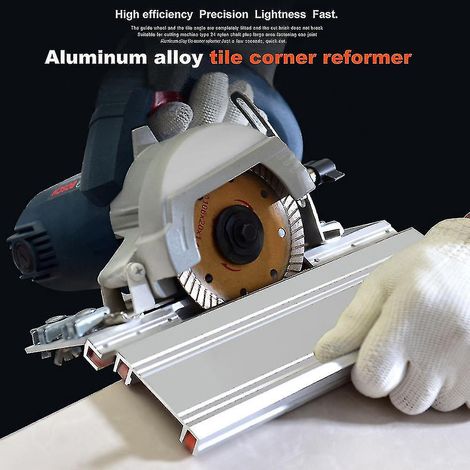 Outil d'aide à la coupe d'angle à 45 degrés pour carrelage - Accessoires multifonctionnels en alliage d'aluminium (1/4)