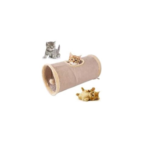 Biegsamer Tunnel für Chat 50 x 25 cm, Tunnel und Daim, Tunnel mit doppeltem Eingang und Ball, Spiele für Chat-Crezuo