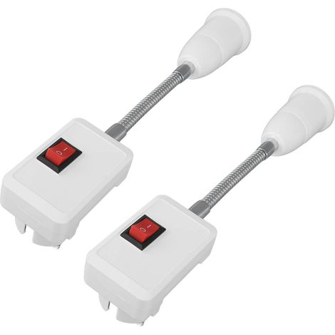 2 Stück E27/E26-Lampenfassungen mit Schalter, 360°-Universalverlängerungskabel, 110–240-V-EU-Stecker (1/5)