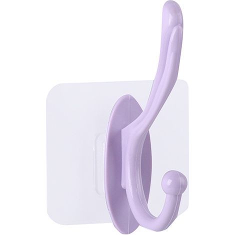 4er-Pack selbstklebende Handtuchhaken, Badezimmerhaken, Küchentürhaken aus Kunststoff, bohrfrei (Nordisches Lila) (1/5)