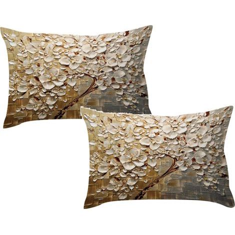 Taie d'oreiller rectangulaire Xubond, housse de coussin, taie d'oreiller décorative, tissu à fermeture éclair invisible. (1/5)