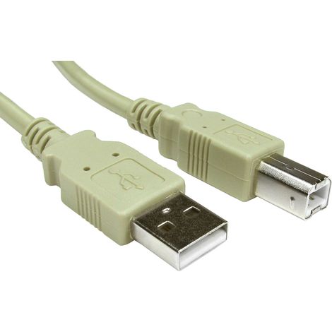 Câble USB RS PRO, USB B mâle vers USB-A mâle, Gris, 3m ( Prix pour 1 ) (1/3)