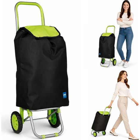 Carrello Poseidon Verde con Interni Termici Trolley Frigo 35L Ruote 36x30x90cm