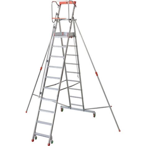 FACAL - Escabeau Aluminium Roulant Avec Stabilisateurs Casta