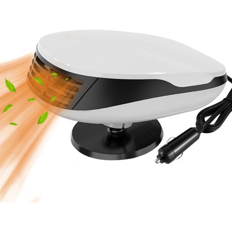 Autoheizung und -entfroster, 12V 120W Autoheizungslüfter, 2-in-1 Autoheizung und Kühlventilator mit 360° drehbarem Sockel, zum Enteisen und Entfeuchten