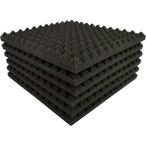 Panneau de traitement acoustique en mousse insonorisante de forme pyramidale -- (1/5)