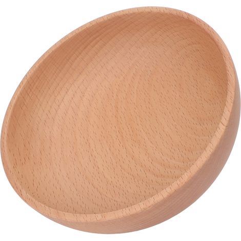 Bol rond en bois de hêtre pour servir salades, fruits, sauces, riz, pâtes et céréales. Dimensions moyennes : 15 x 4,5 cm / 5,90 x 1,77 po. (1/5)