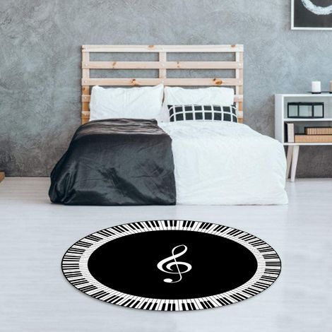 Neuer musikalischer visueller Teppich, Fußmatte für Wohnzimmer- und Schlafzimmertür, Illusionsteppich für Sofa, 120 x 120 cm (1/4)