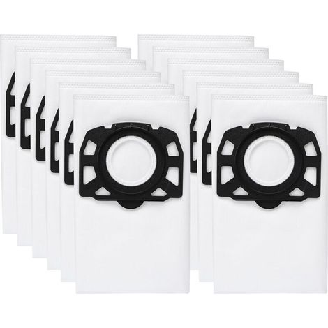 12 KFI 357 Staubsaugerbeutel für Kärcher KWD1, KWD2, KWD3, WD2 Plus, WD3, SE 4001, SE 4002, SE 4, SE 4 Plus Staubsauger, 2.863-314.0