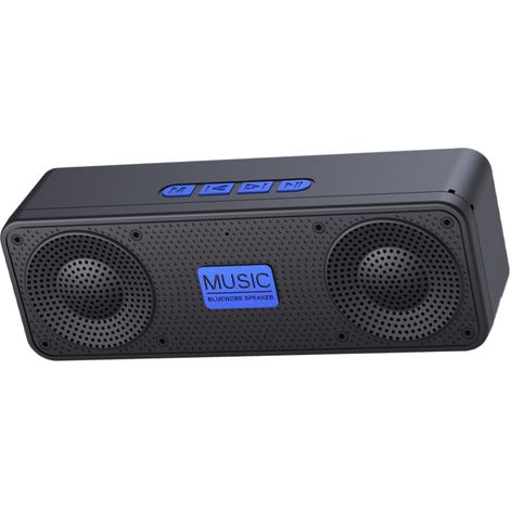 Enceinte Bluetooth avec caisson de basses, kit mains libres, compatible carte mémoire, multifonctionnelle et rechargeable, sans fil et intelligente. (1/5)