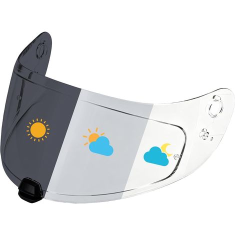 For HJ-20M Replacement Motorcycle Helmet Visor Compatible with FG-17, IS-17, FG-ST, C70, C70N, Anti-Scratch and UV Protection Screen, Pinlock Ready (Photochromic) (1/4)