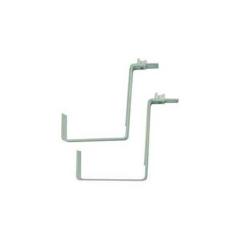 Soporte para macetas de balcón Greenmill, modelo blanco de 2 unidades, ideal para fijar jardineras, resistente a la intemperie y de fácil instalación.