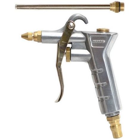 1 pistolet de nettoyage à air comprimé, raccord rapide 1/4”, bec réglable en aluminium, flux d'air ajustable, pour nettoyage automobile et industriel (1/4)