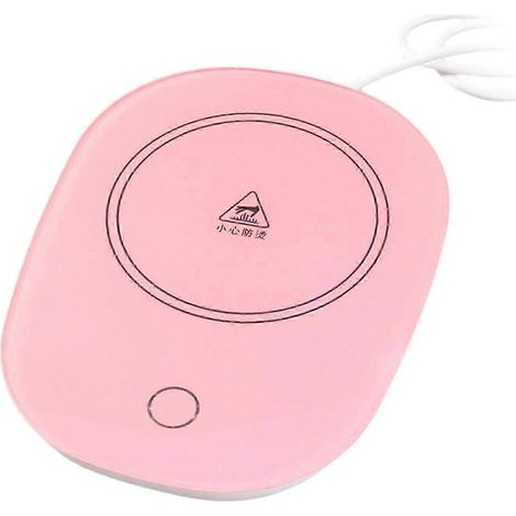 Chauffe-tasse électrique de bureau pour café, chocolat chaud, température constante de 45 °C, idéal pour la cuisine et la maison.-Pink