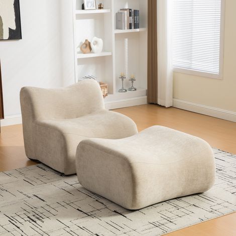 Canapé modulaire compressible en chenille,mousse 30D haute résilience,facile à déplacer,sol antidérapant,idéal pour salon,kaki clair.(BO)