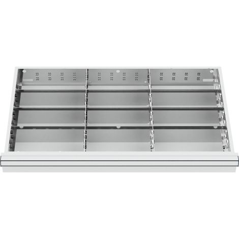 STIER Schubladeneinteilung Metalleinteilung BLH 100/125 mm Innenmaß 800x450 mm 12 Fächer 6 x TW 275