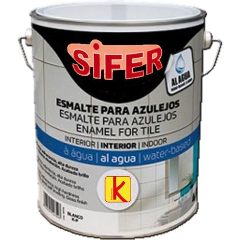 Laque pour carrelage à base d'eau blanc brillant KOLMAN 750 ml