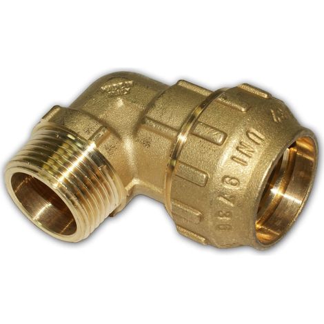 PE Rohr Verschraubung Messing Winkel 20 - 40 mm AG / IG Fitting Klemmverbinder