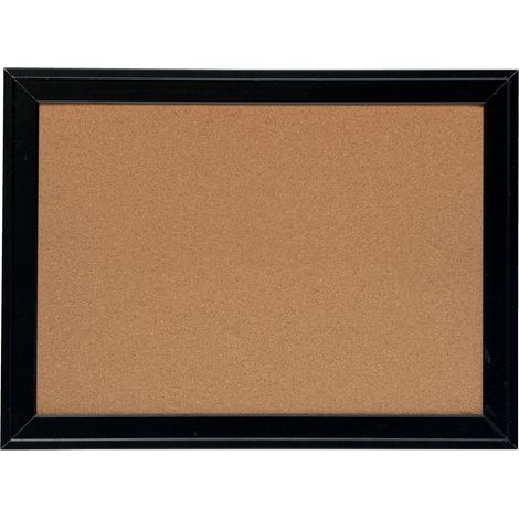 Nobo Piccola Bacheca in Sughero con Cornice Nera Contemporanea, Montabile a Parete, Include Kit di Fissaggio, per Casa/Ufficio, 585 mm x 430 mm (1/5)