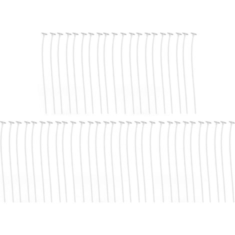50 Mèches de Bougie en Coton Pré-cirées 15cm, Blanc, Faible Fumée avec Supports pour Fabrication de Bougies Artisanales DIY (1/5)
