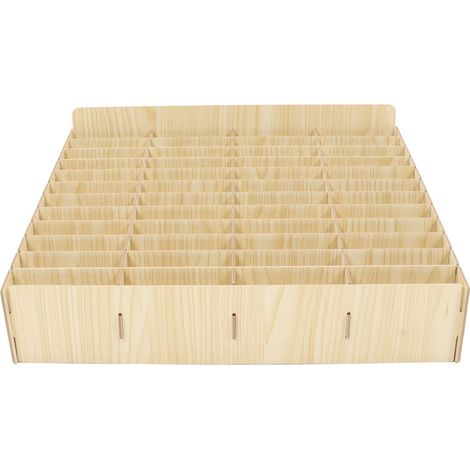 Support de rangement en bois synthétique 48 cases pour téléphones portables, présentoir stable pour bureau et école (1/5)