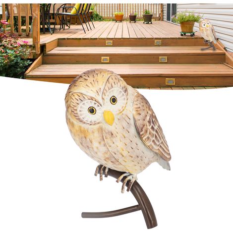Sculpture de hibou en fer, sculpture animale en métal, artisanat hibou, décoration de bureau, décoration de jardin (1/5)