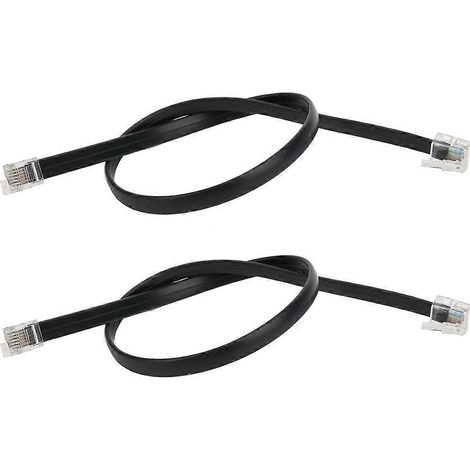 2 Stück 40 mm RJ25 6-PIN Rechtsknopf Doppelkristall-Sensorkabel Industrieroboterteile