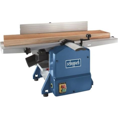 Scheppach – Dégauchisseuse-raboteuse 1500W – Largeur 254 mm – 2 fers en acier rapide – Tables usinées pour coupe précise (1/3)