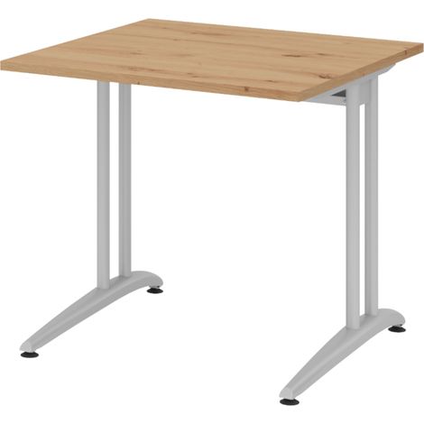 bümö Schreibtisch Serie-B Quadrat: 80 x 80 cm  Asteiche