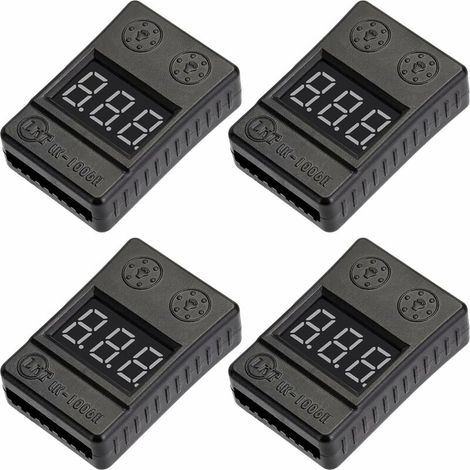 4pcs LiPo Battery Checker 100dB Low Voltage Buzzer Alarm with LED Display for 1-8S RC Lipo Life LiMn Li-ION Battery (1/5)
