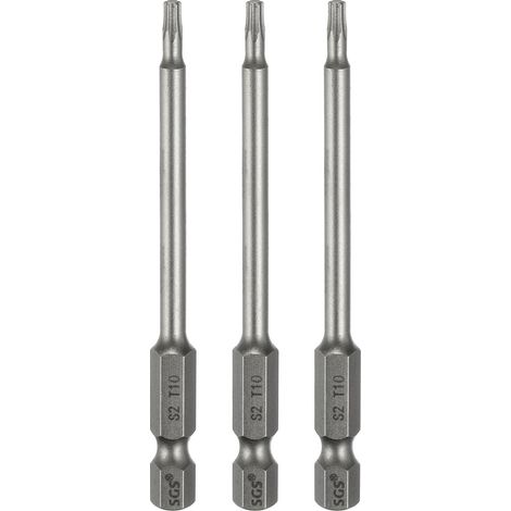 3 Pièces Embout Tournevis T10 Torx Tige Hexagonale Magnétique (1/5)