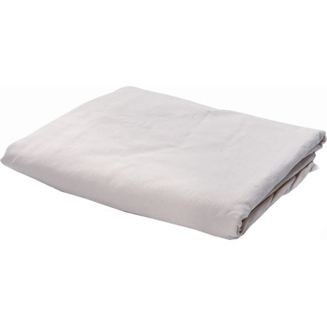 Rs Pro – Bâche de protection beige en coton 3.6m x 2.7m – Pour protection surfaces et meubles – Résistante aux éclaboussures de peinture
