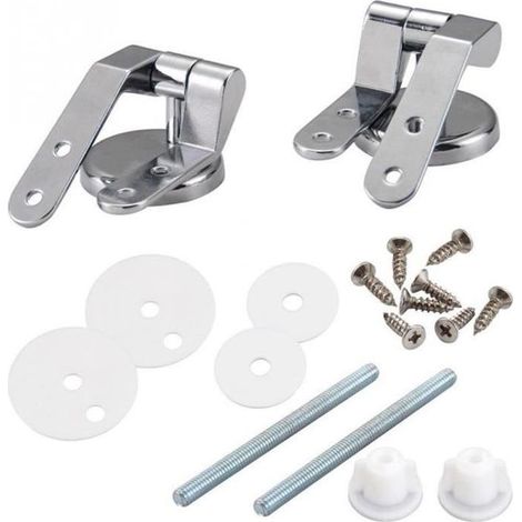 1 Pc Pièces En Alliage De Zinc Remplacement Siège Toilette Charnières Fixations Raccords avec Vis ABATTANT WC - REHAUSSEUR WC (1/4)