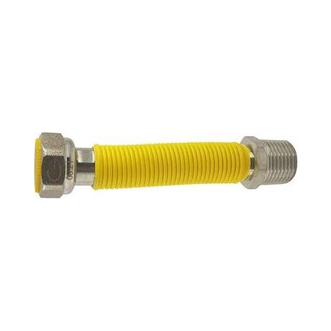 Tubo flessibile estensibile MF in acciaio Aisi 316L  spessore 0.21 rivestito con materiale atossico ignifugo idoneo per gas secondo la norma UNI11353.(DianFlex) Misura: 1" mm 100x200