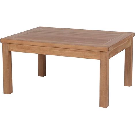 Table basse d'appoint extérieur en teck massif rectangulaire 80x60cm - 80x60x40 cm - Kayu Meuble (1/5)