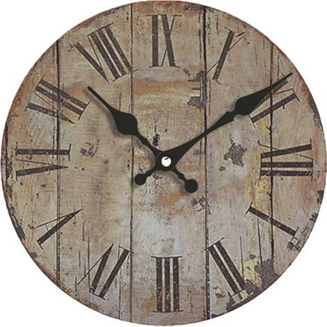 40 cm Vintage Digitalwanduhr, rundes Design, modern, geräuschlos (1/5)