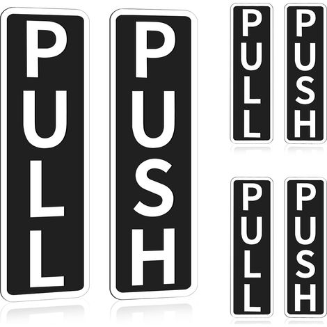 Lot de 2 paies de panneaux « Push Pull » en acylique, panneaux de pote de bueau veticaux pou vee et autes potes latéales dans les entepises, les cafés, les magasins, les accessoies de (1/4)