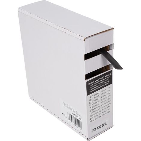 velleman 146035 ST70BK-BX - Manguera termorretráctil (7 mm, 12 m), Color Negro (1/2)