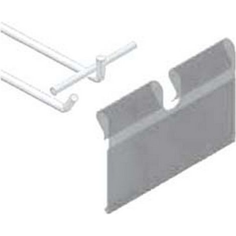 100PZ TARGHETTA PORTAPREZZO PER GANCI BARRE UNIVERSALI - mm.75x40