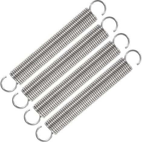 Zugfeder 75 mm, Zugfedern mit Haken, Edelstahlfedern, Drahtdurchmesser 1,1 mm, Außendurchmesser 10 mm, Kraft 2,35 kg (1/5)