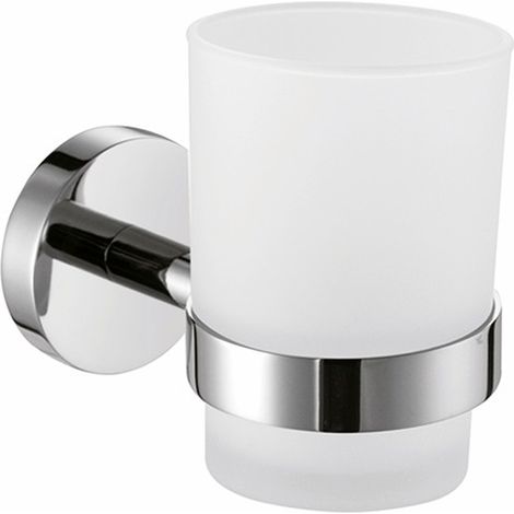 Bicchiere porta spazzolini serie shell - fissaggio ad incollo o con viti (1/3)