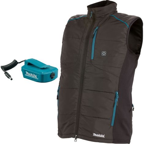 Makita DCV202ZL LXT 18v Cordless Battery Heated Jacket Vest Gilet - Black Large (1/8)
