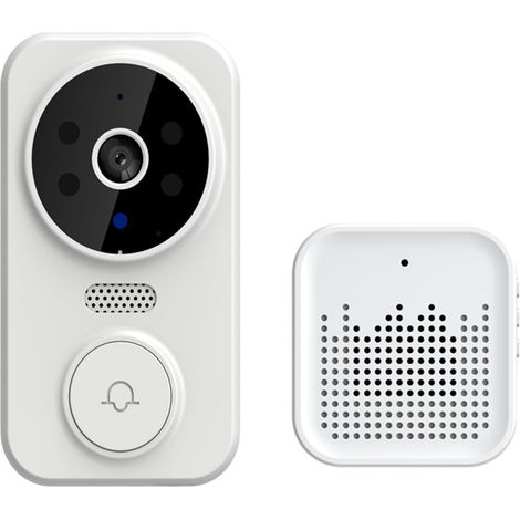 Sollbry Timbre de seguridad inteligente con cámara y detección de movimiento, con videoportero inalámbrico y wifi. (1/5)