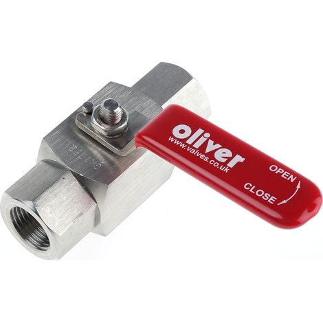 Robinet à bille hydraulique RS PRO, G 1/2, en Acier inoxydable ( Prix pour 1 ) (1/2)