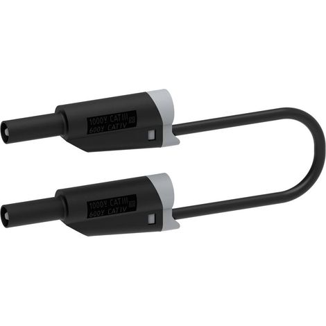 CORDON DE MESURE ELECTRO PJP 2717-IEC-CD1-50N [BANANE MÂLE 4 MM - BANANE MÂLE 4 MM] 50 CM NOIR 1 PC(S) (1/2)